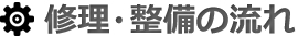 修理・整備の流れ